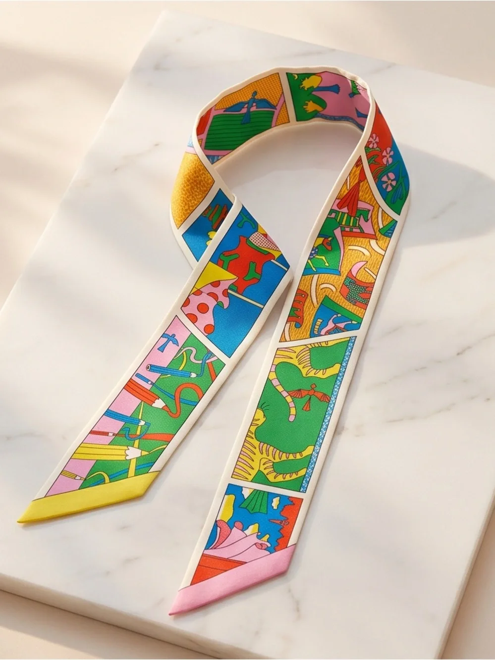 Hermes Factory Suite Colourful Twilly - Picture 2 of 7